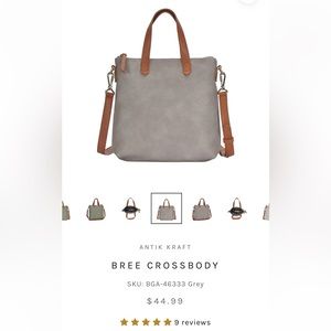The Bree Crossbody Bag in Grey by Antik Kraft